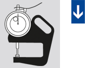Sketch of a self closing thickness gauge with lifting device