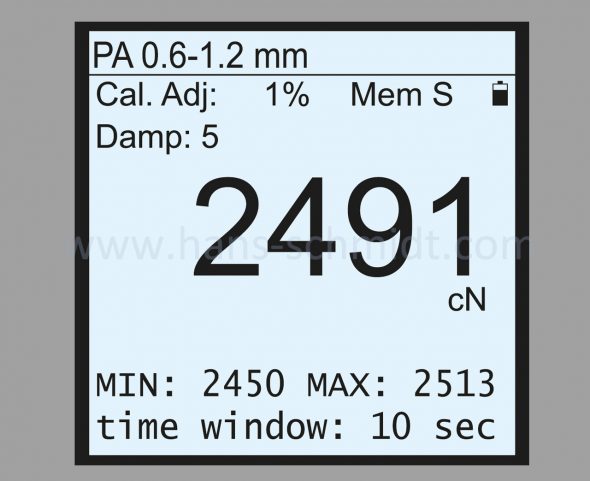 Numerisches Display Zugspannungsmesser Modellreihe DTS