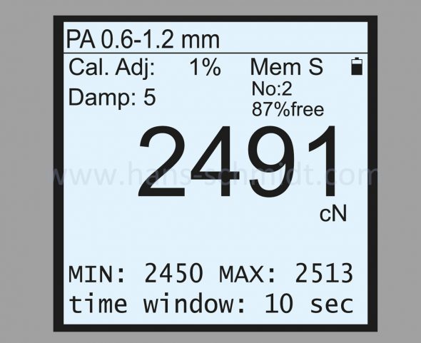 Numerisches Display Zugspannungsmesser Modellreihe DTX