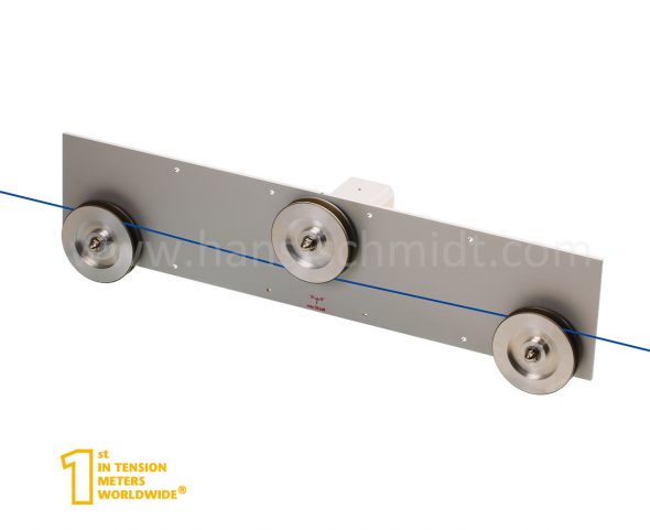 Zugspannungsmesser FSW-422 mit eingelegtem Messgut