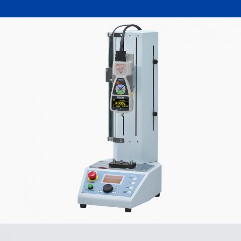 Prüfstand MX3-500N-FA mit montiertem Kraftmesser ZTA